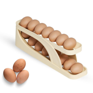 Egg Dispenser – Roll Down Automatic Egg Organizer for Refrigerator Storage